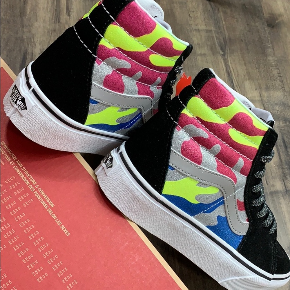 •VANS Sk-8-HI PLATFORM 2 After Dark CAMO/True White - Picture 10 of 16